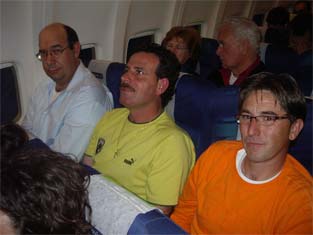 En el avión